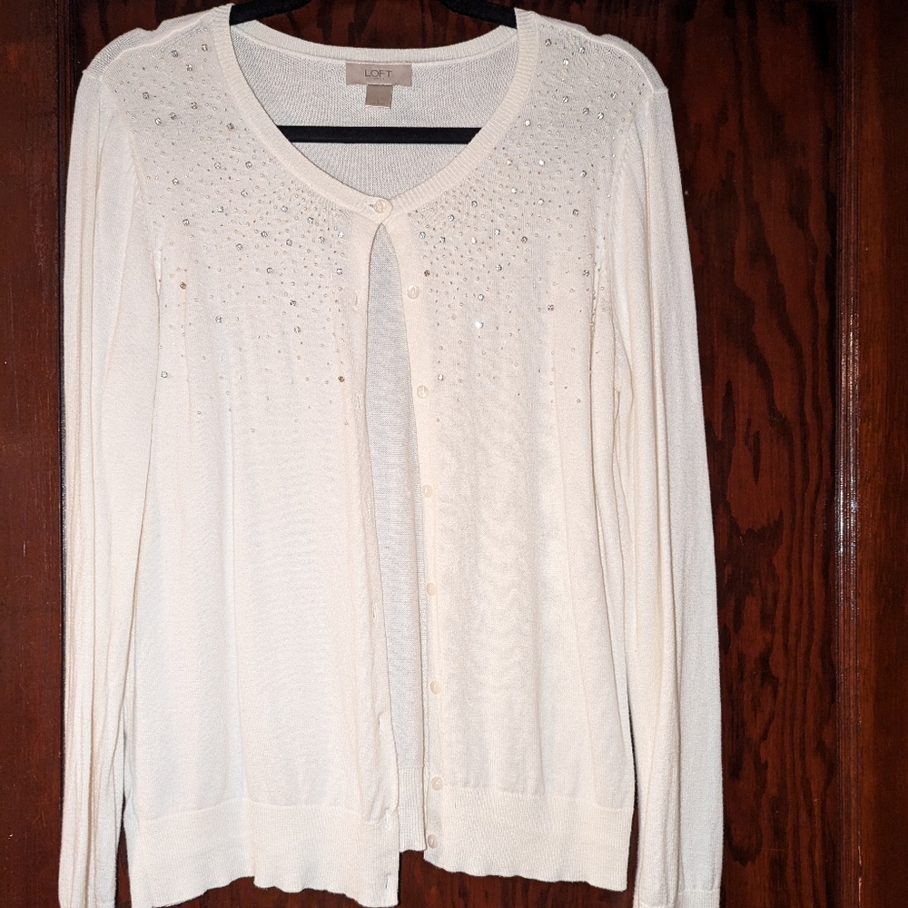 Loft Off White Cardigan